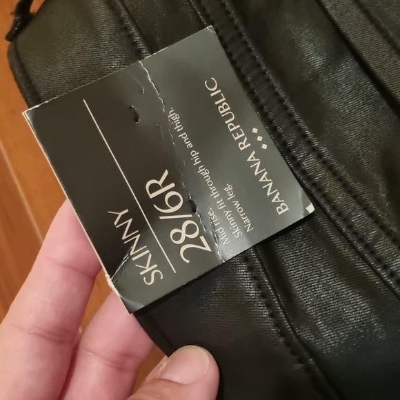 Banana Republic Coated Mid-Rise Skinny Fit Jeans Black Size 6R/28 - Picture 11 of 13